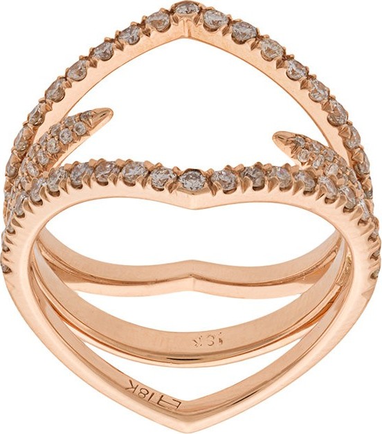 Eva Fehren Captain diamond detail ring