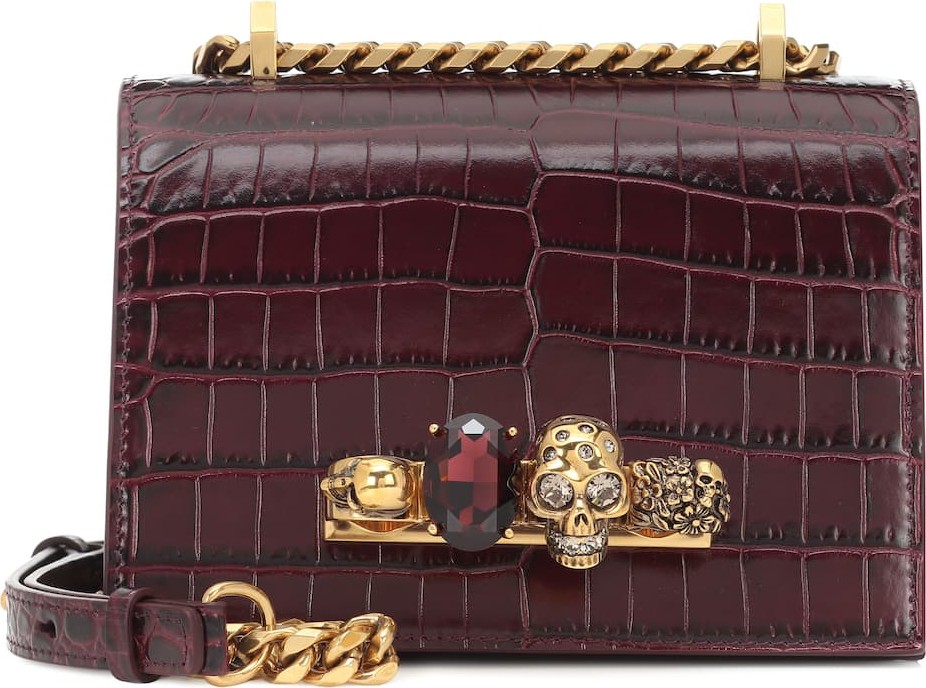 Alexander McQueen Jewelled Small leather shoulder bag