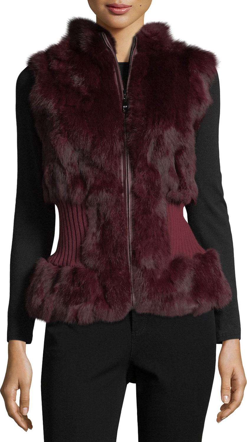 Belle Fare Rabbit Fur Vest
