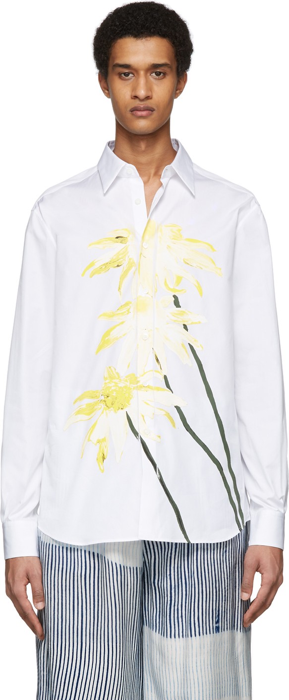 LOEWE White Daisy Print Shirt