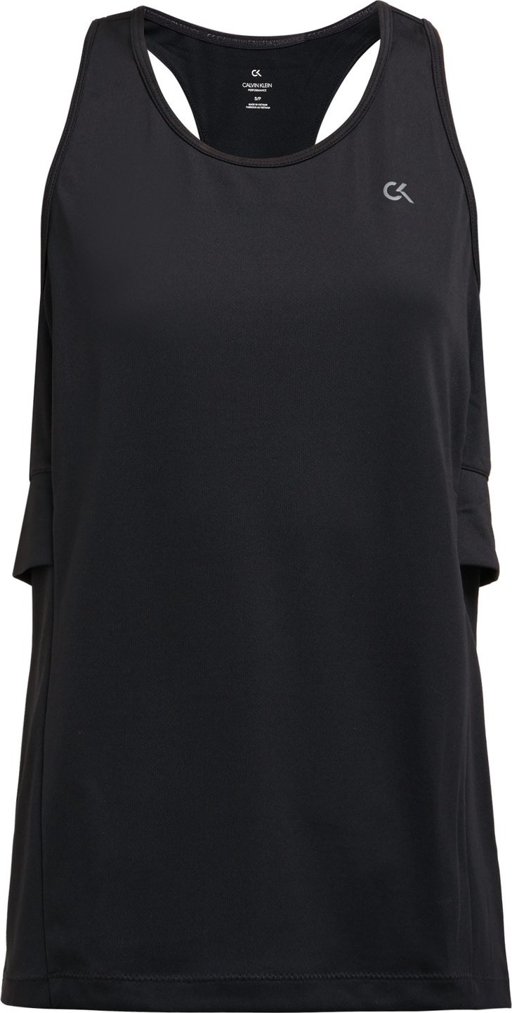 Calvin Klein Performance Black reflective logo-print tank top