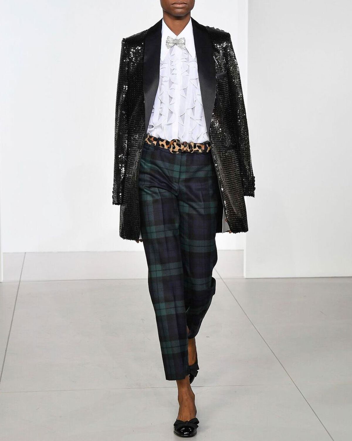 Michael Kors Collection Sequined Long Boyfriend Blazer