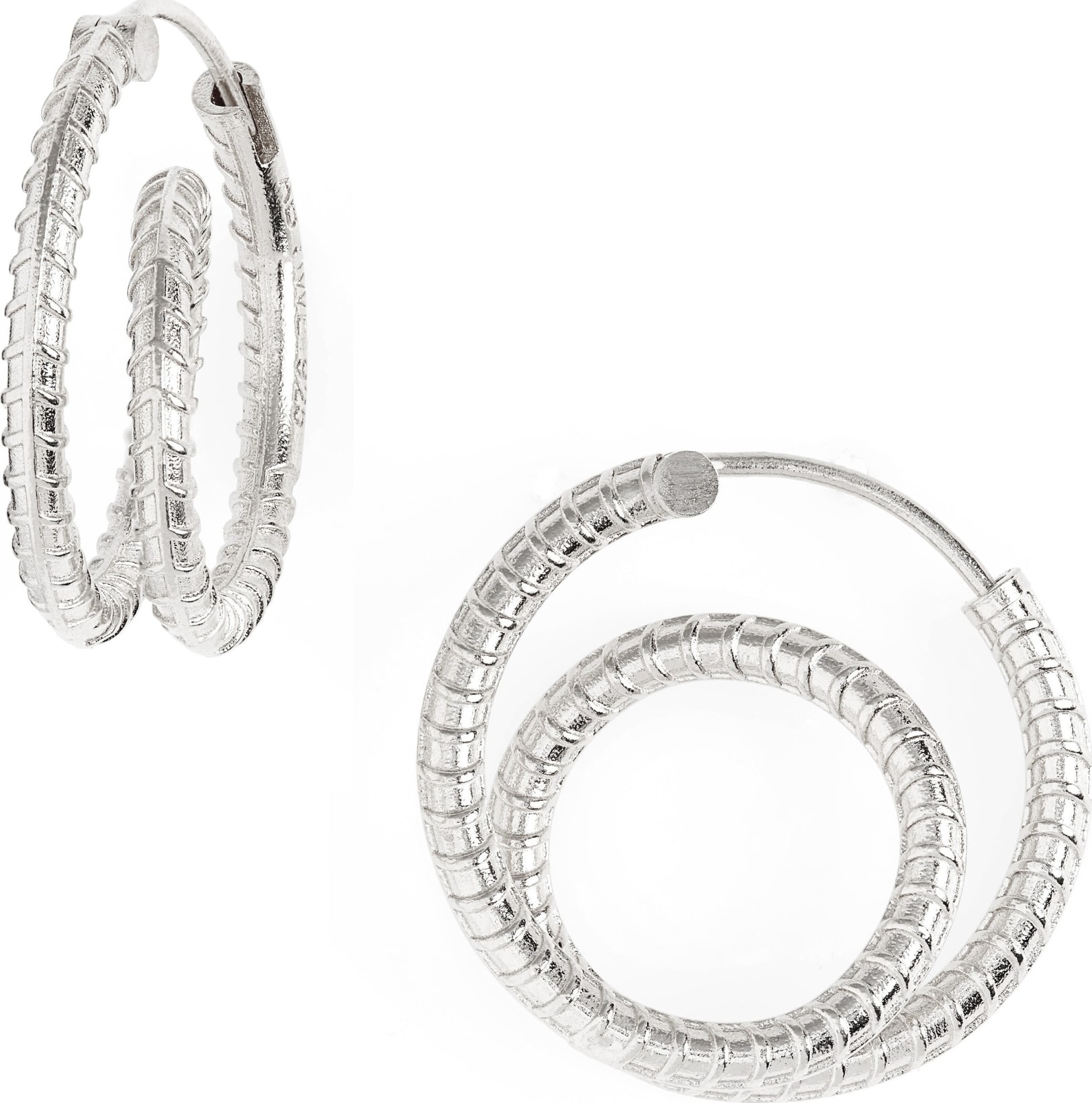 All Blues Rebar Hoop Earrings