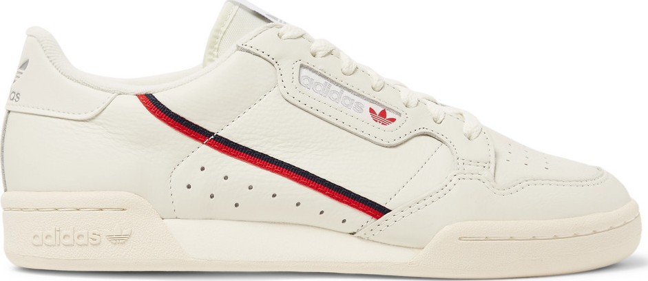 Adidas Originals Continental 80 Grosgrain-Trimmed Leather Sneakers