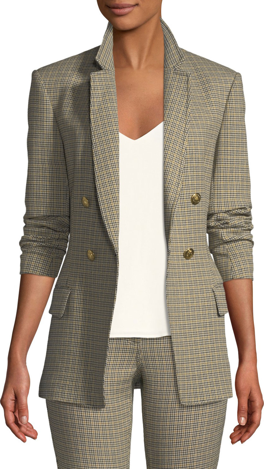 A.L.C. Sedgwick Double-Breasted Houndstooth Blazer A.L.C. Sedgwick Double-Breasted Houndstooth Blazer