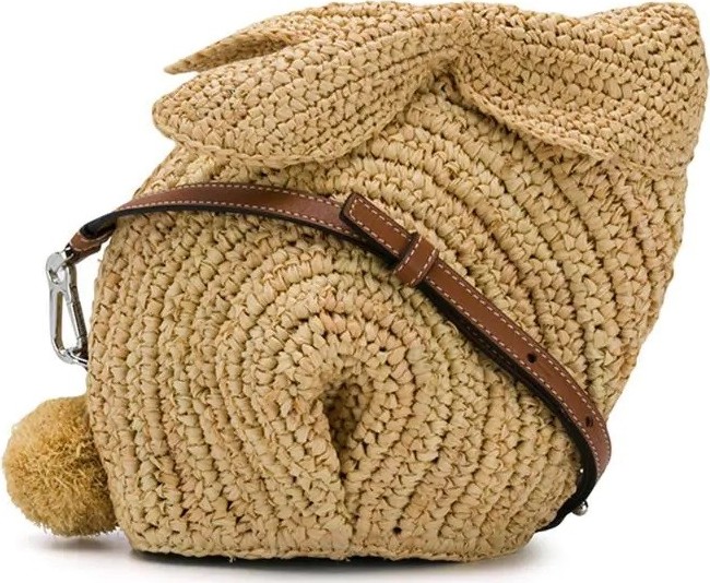 LOEWE Straw Bunny crossbody bag