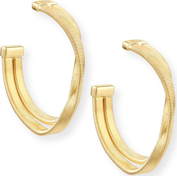 Marco Bicego Marrakech 18k Two-Strand Hoop Earrings