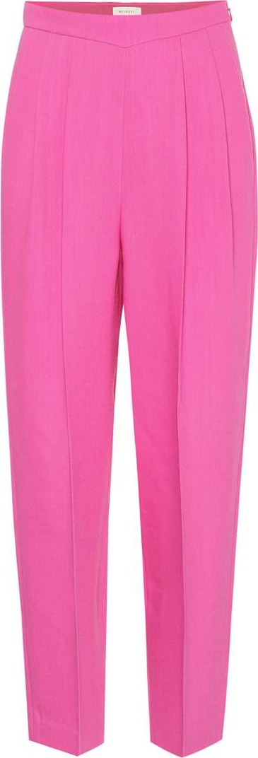 DELPOZO High-rise wool and silk pants