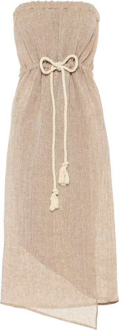 Lisa Marie Fernandez Victor strapless midi dress