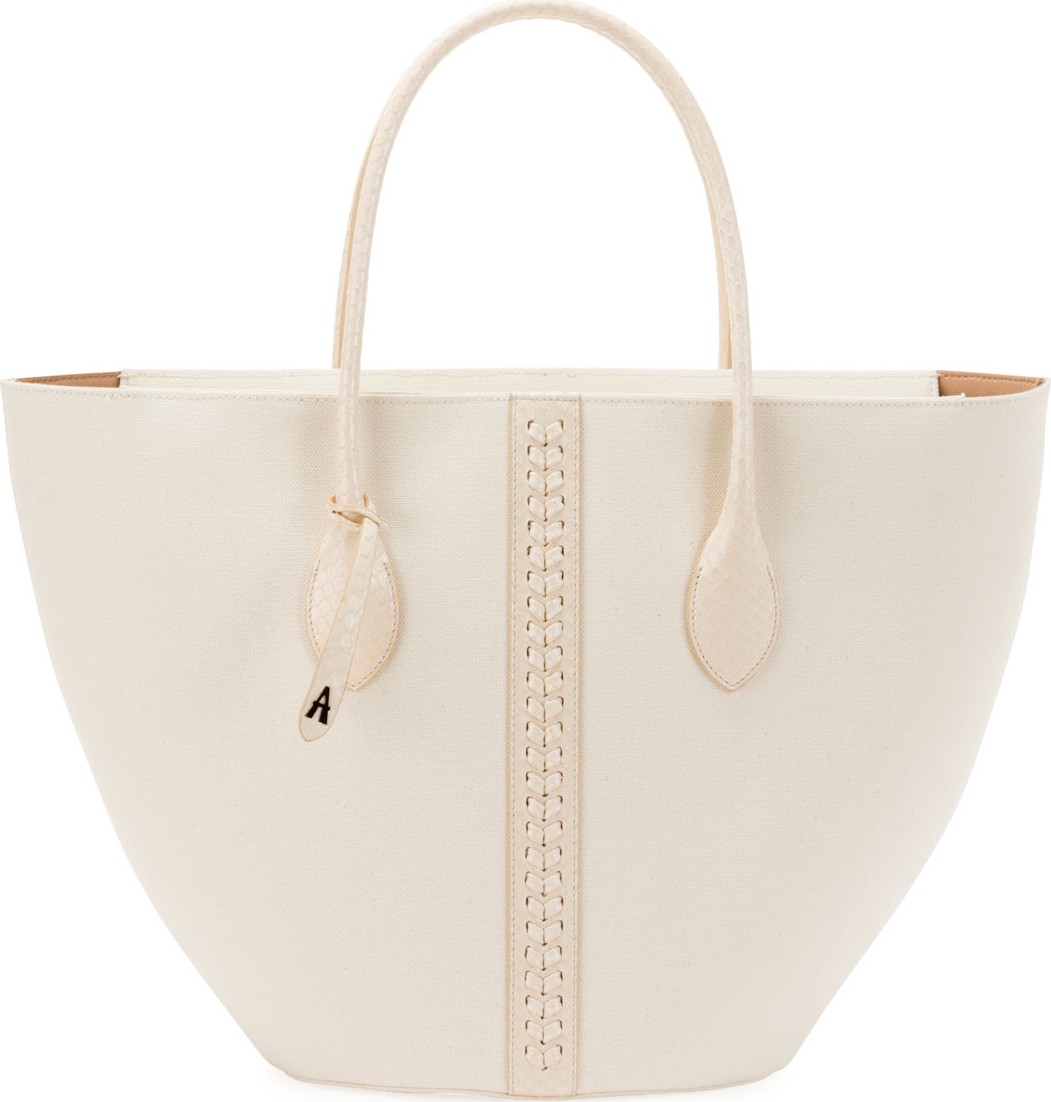 Alaïa Latifa Small Canvas Tote Bag