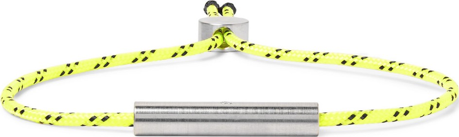 Alice Made This Charlie Striped Neon Cord and Stainless Steel Bracelet