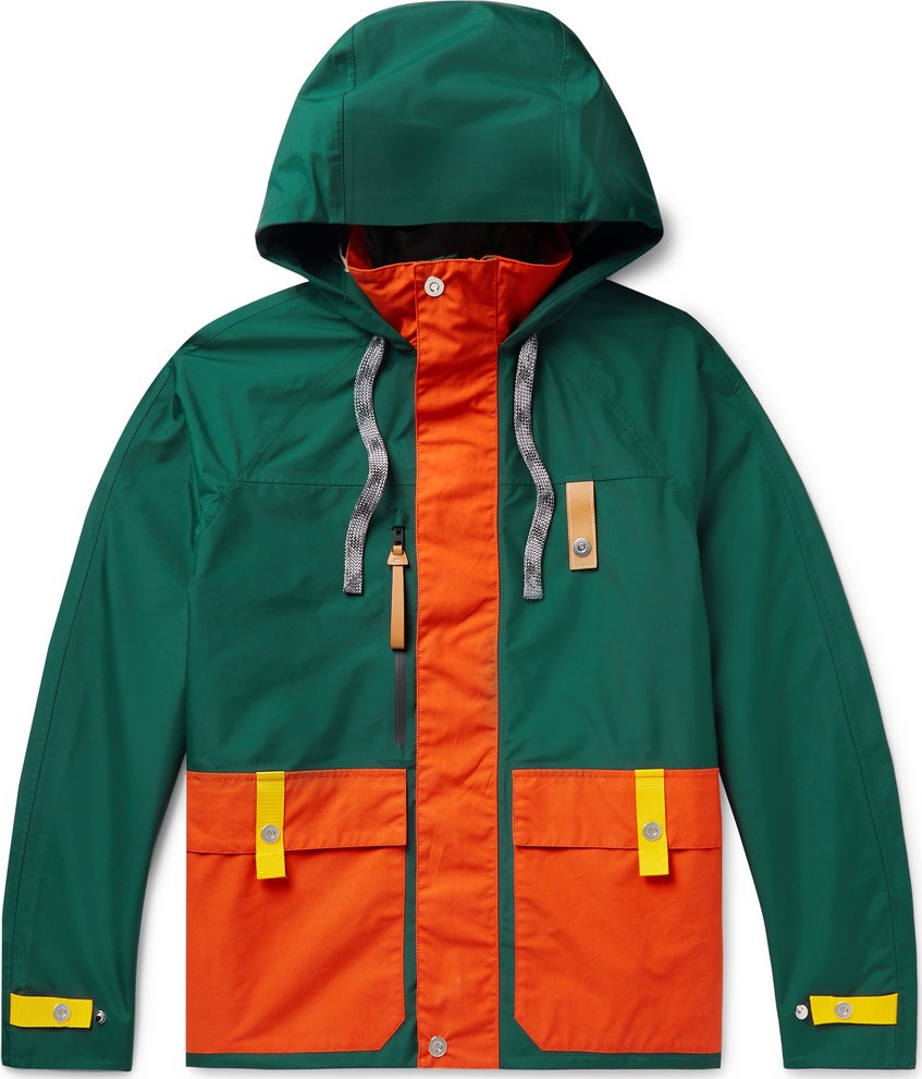 LOEWE Eye/LOEWE/Nature Leather and Webbing-Trimmed Waterproof Shell Hooded Parka