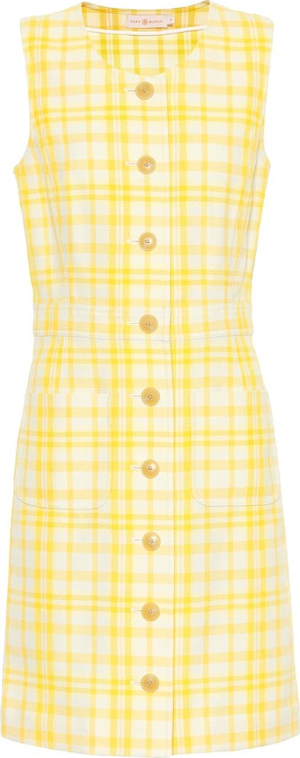 Tory Burch Checked cotton-blend dress