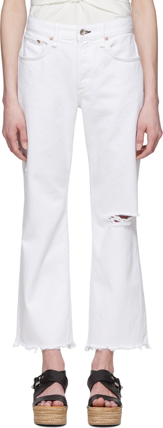 Rag & Bone White Rosa Boyfriend Cropped Jeans Rag & Bone White Rosa Boyfriend Cropped Jeans