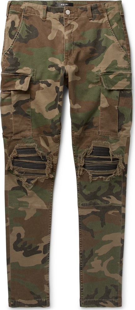 Amiri MX1 Camouflage-Print Slim-Fit Tapered Stretch-Cotton Twill Cargo Trousers