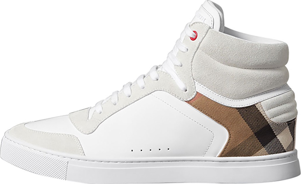 Burberry London England Men's Reeth High-Top Leather Sneakers