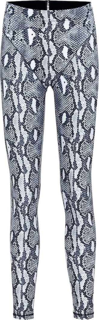 Adam Selman Sport French Cut snake-print leggings