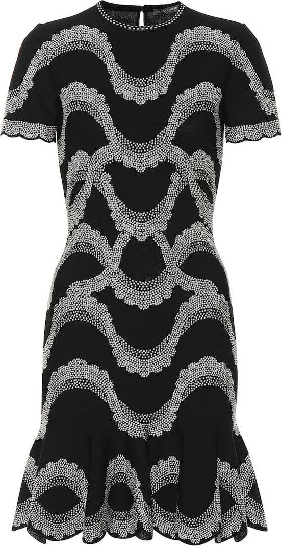 Alexander McQueen Jacquard knit minidress