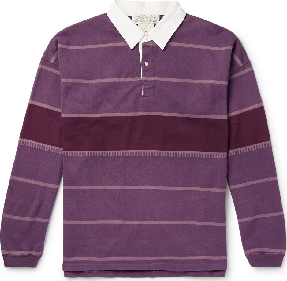 Remi Relief Striped Cotton-Jersey Rugby Shirt