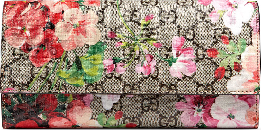 Gucci GG Blooms Continental Flap Wallet