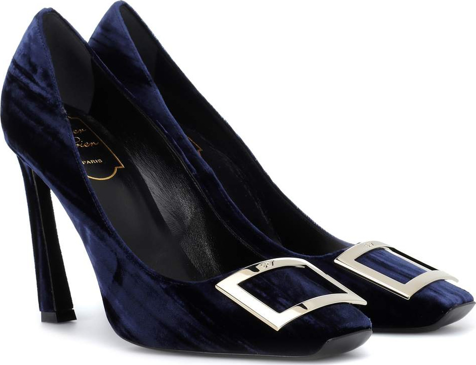 Roger Vivier Belle Vivier Trompette velvet pumps