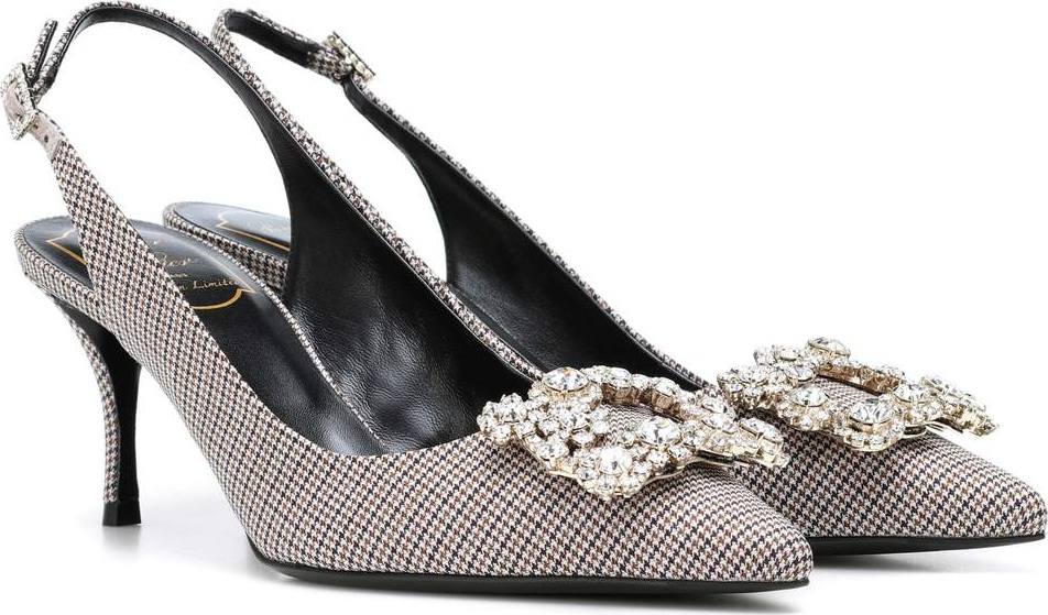 Roger Vivier Flower Strass slingback pumps