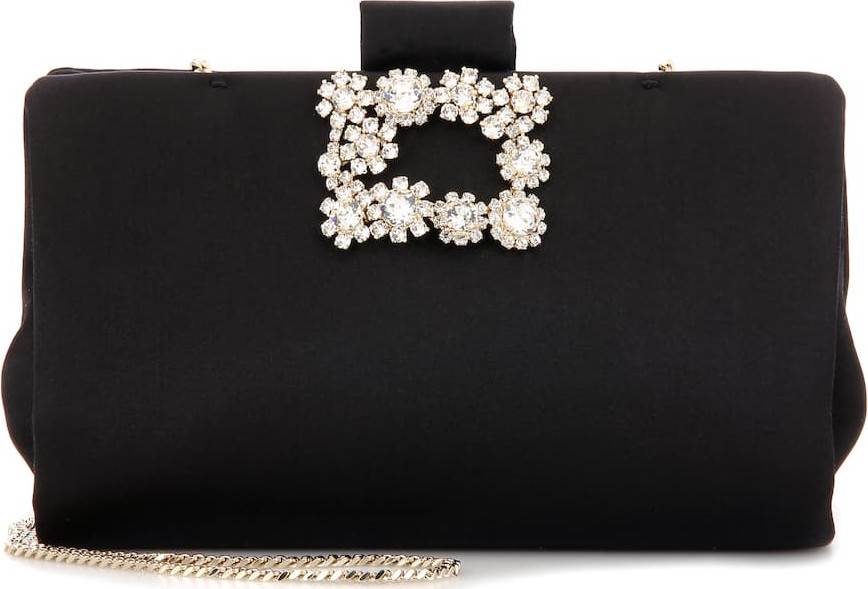 Roger Vivier Soft Flowers embellished clutch