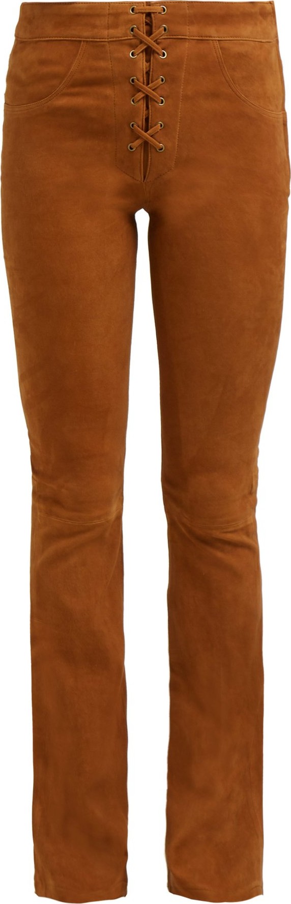 FRAME DENIM Boot-cut suede trousers