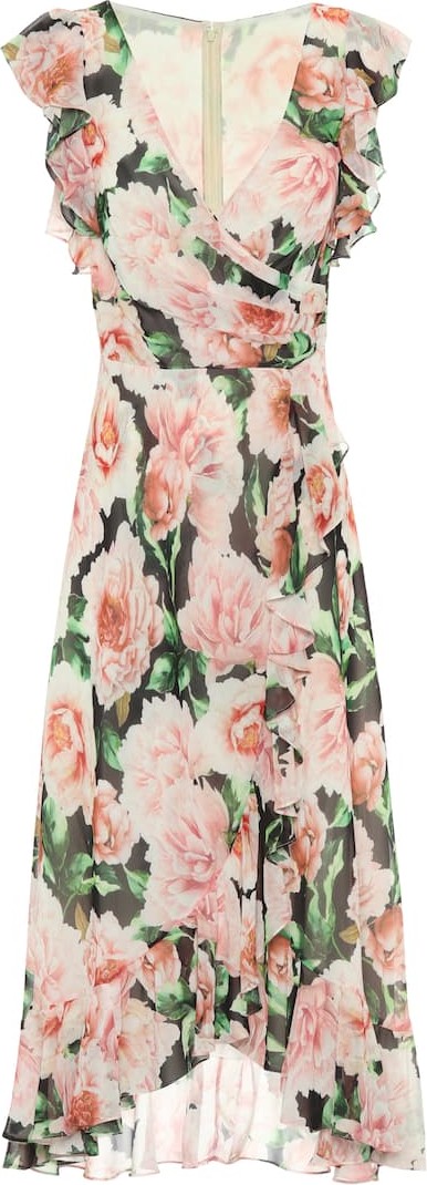 Costarellos Floral crêpe midi dress