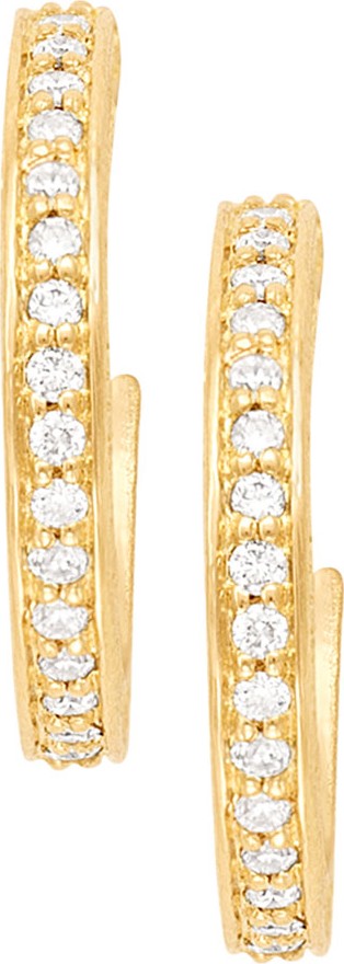 Jamie Wolf 18k Petite Pave Hoop Earrings