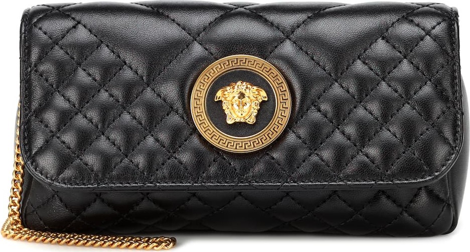 Versace Quilted Medusa leather shoulder bag