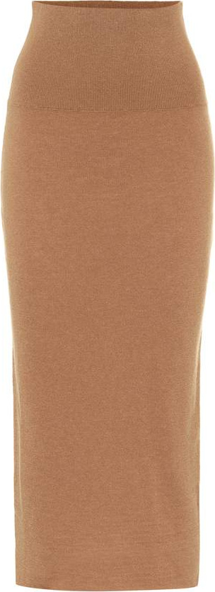 Stella McCartney Wool and alpaca midi skirt