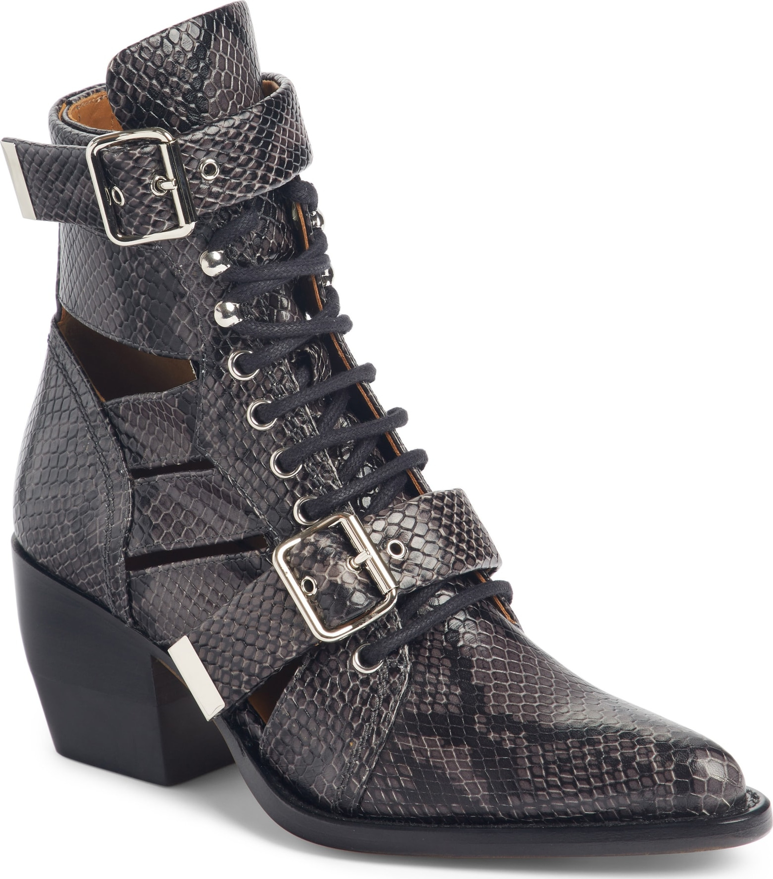 Chloe Rylee Caged Pointy Toe Boot