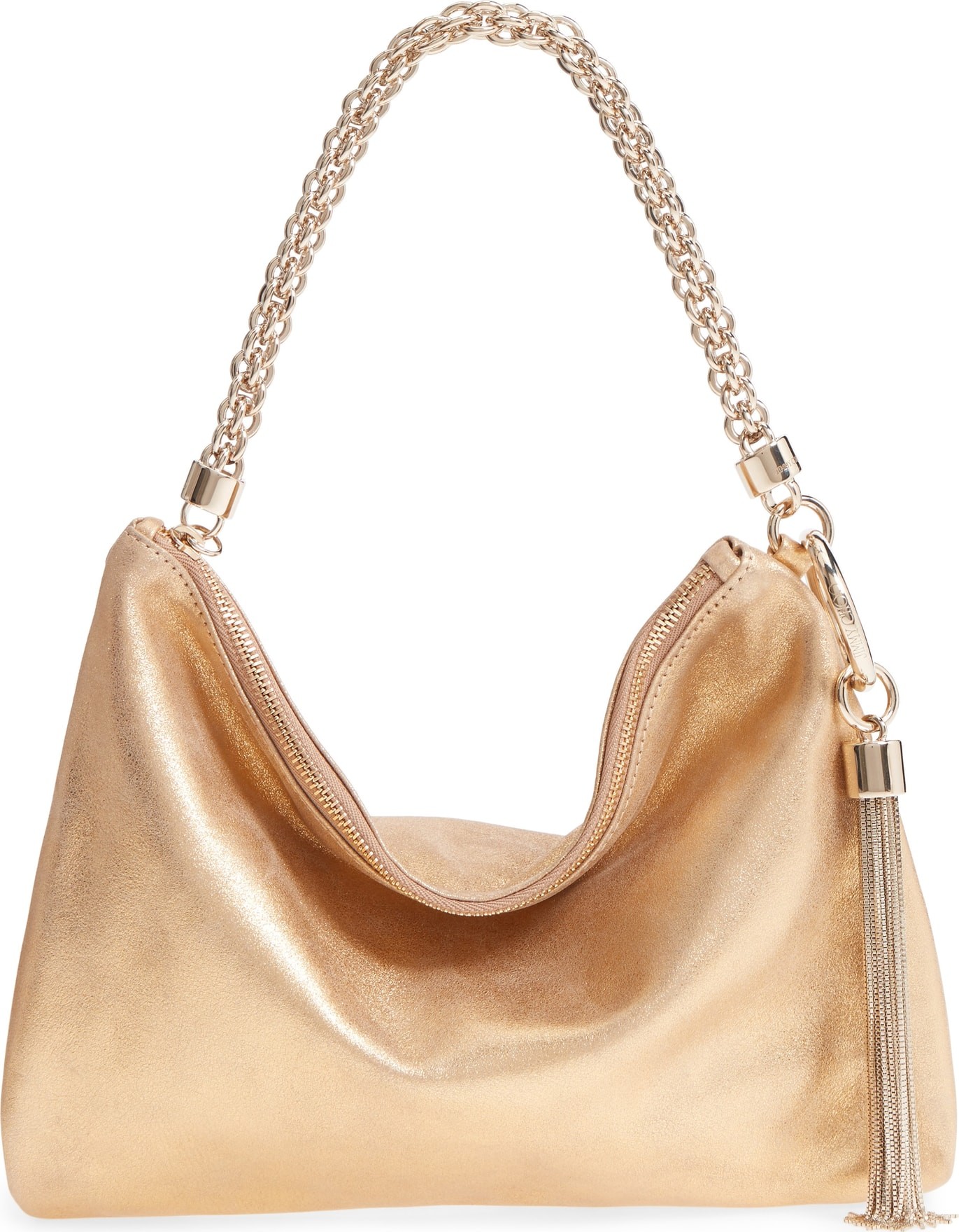 Jimmy Choo Callie Evening Metallic Leather Clutch