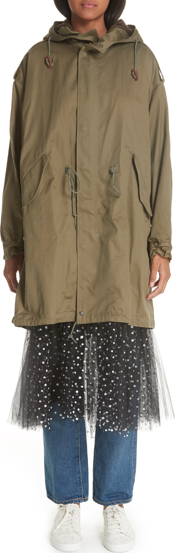 Tu Es Mon Tresor Removable Tulle Hem Parka