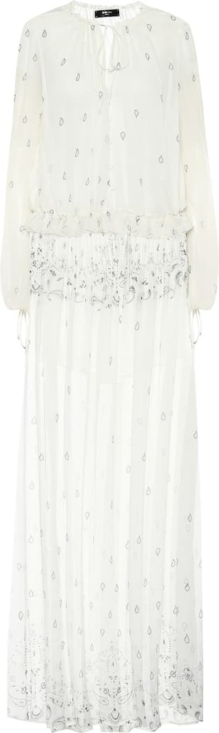 Amiri Printed silk-chiffon maxi dress