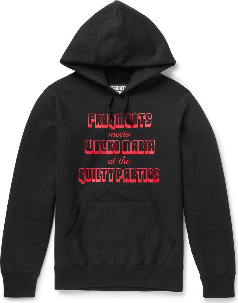 Wacko Maria + Fragment Slim-Fit Printed Loopback Cotton-Jersey Hoodie