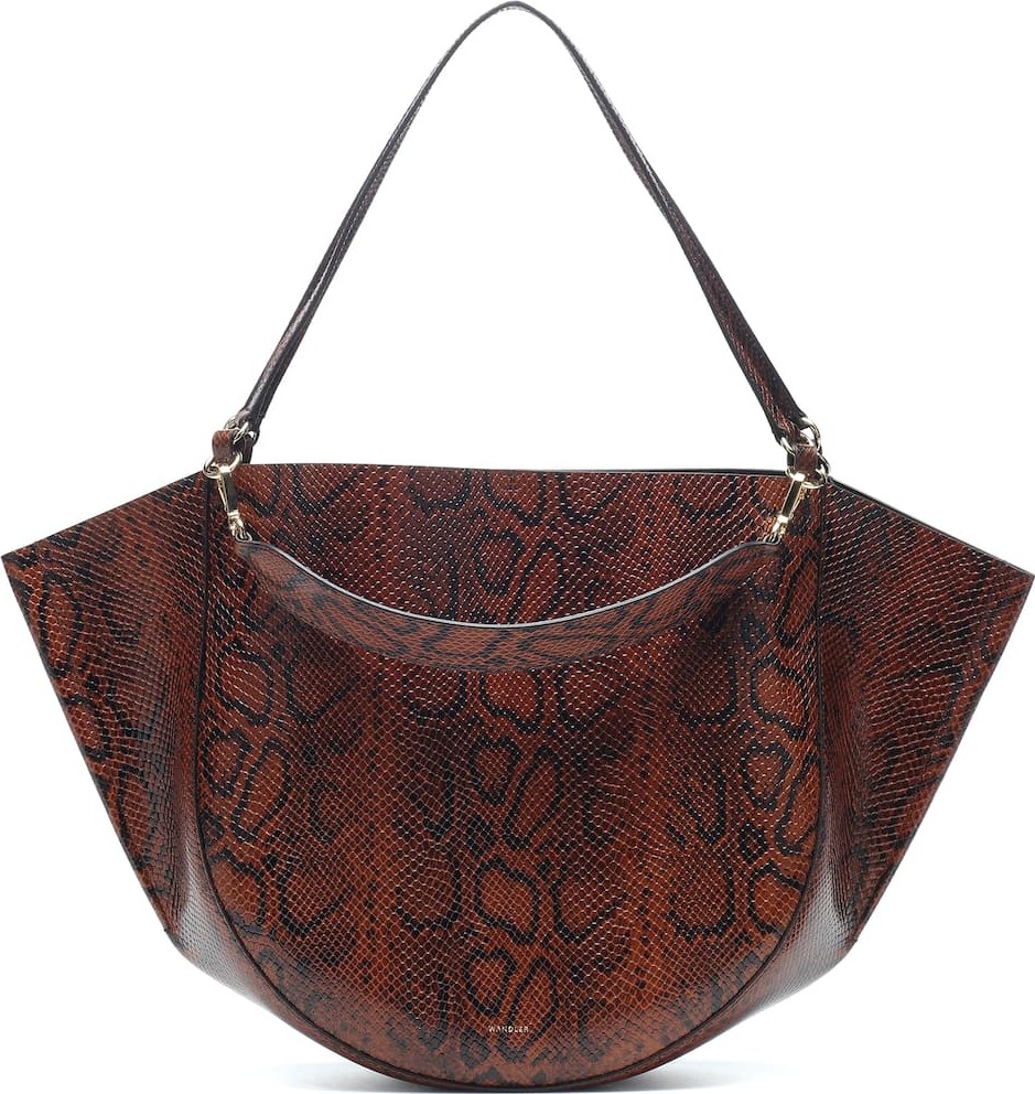 Wandler Mia snake-effect leather tote