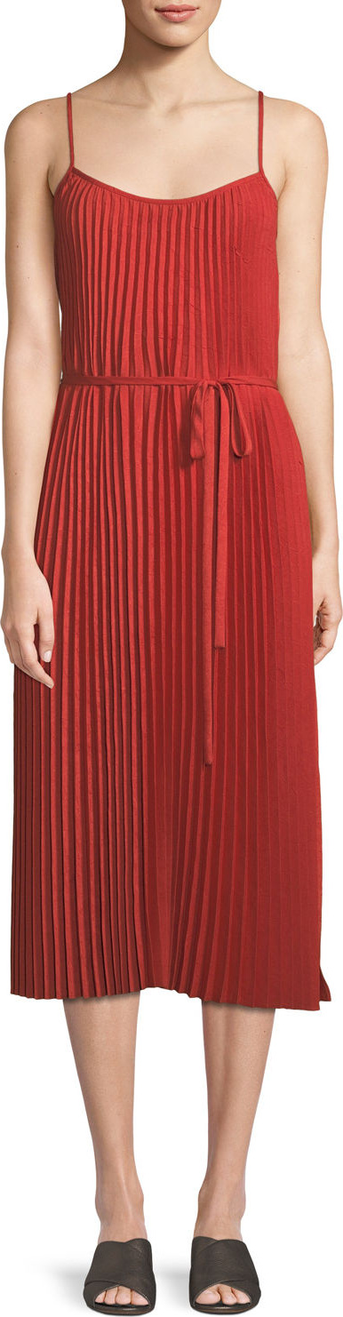 Vince Pleated Cami Midi Dress