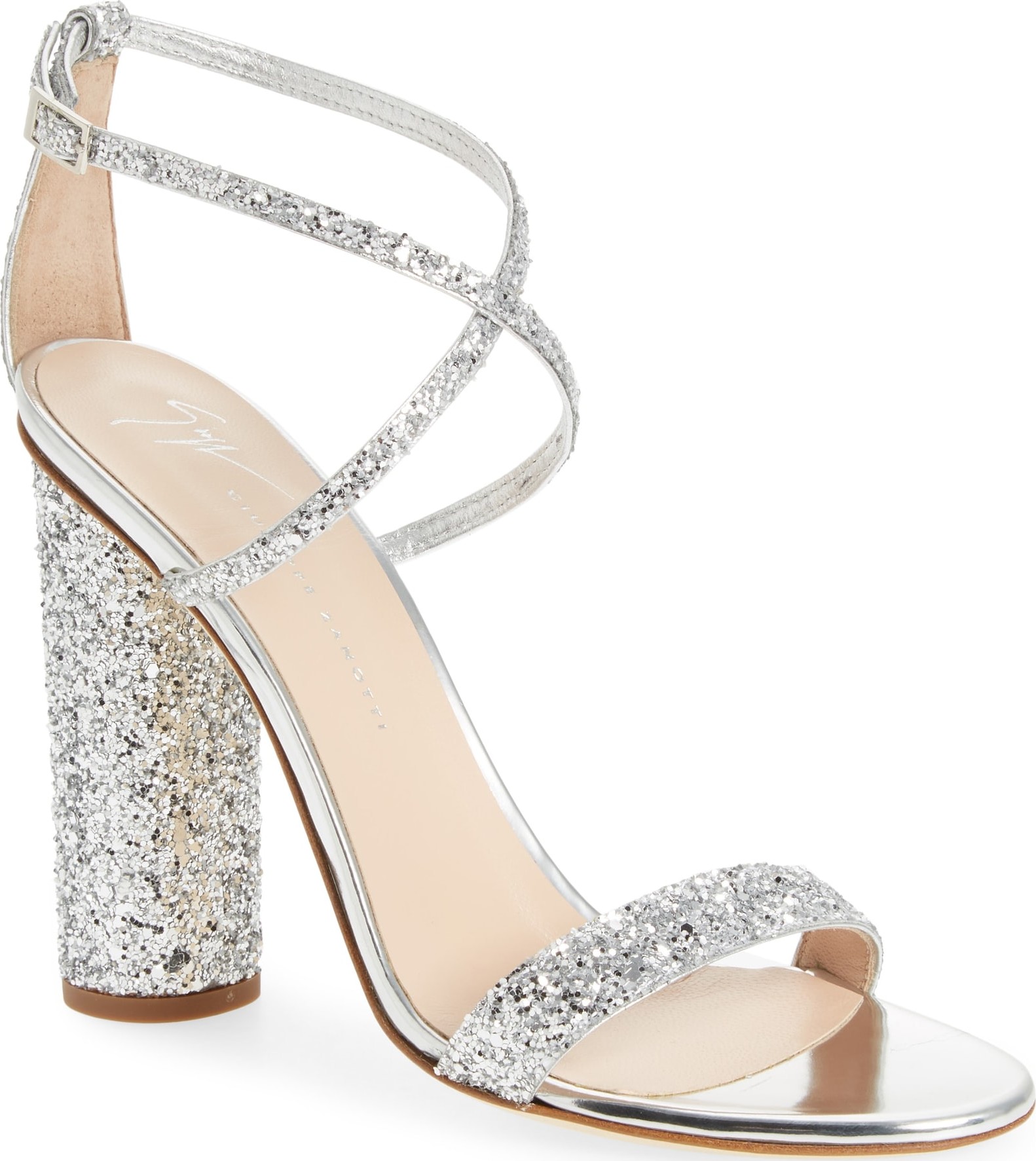 Giuseppe Zanotti Glitter Heel Sandal Giuseppe Zanotti Glitter Heel Sandal