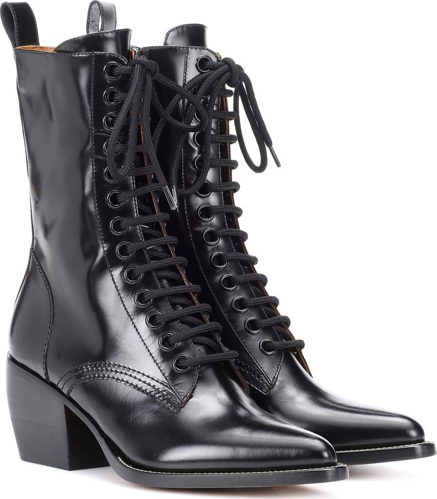 Chloe Lace-up leather boots