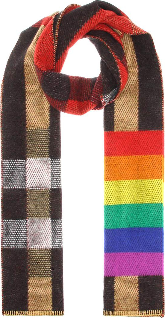 Burberry London England Rainbow cashmere scarf