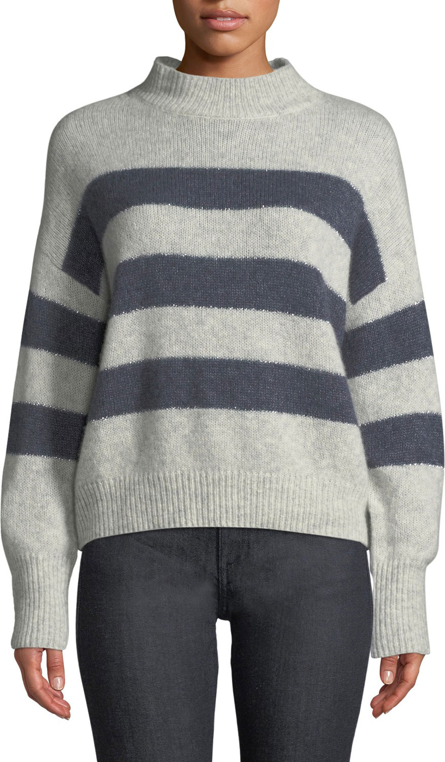 RAILS Ellise Striped Cashmere-Silk Pullover Sweater