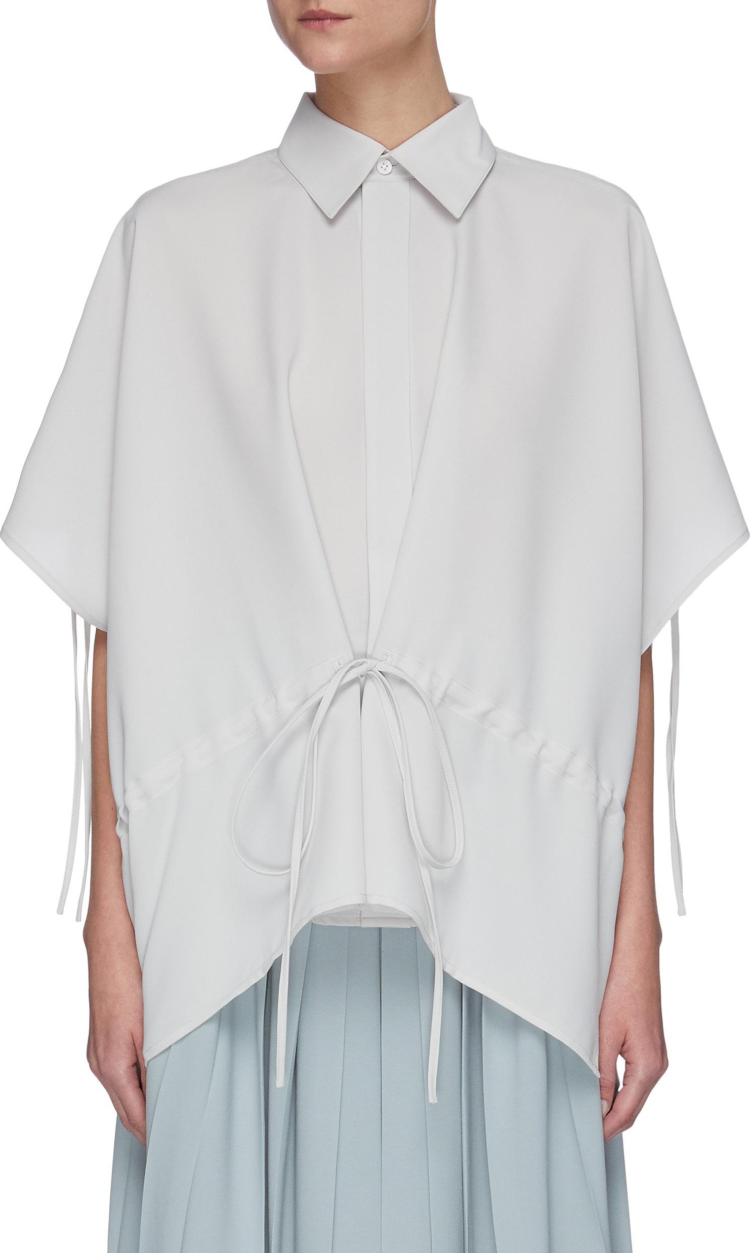 Sans Titre Drawstring waist placket shirt