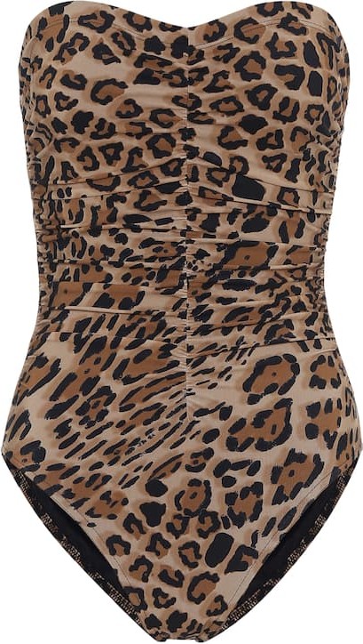 Karla Colletto Exclusive to Mytheresa – Leopard-print bandeau swimsuit