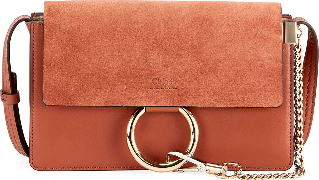 Chloe Faye Small Leather/Suede Satchel Bag