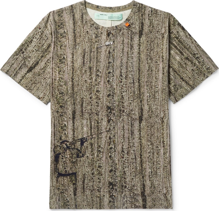 Off White Oversized Printed Cotton-Jersey T-Shirt