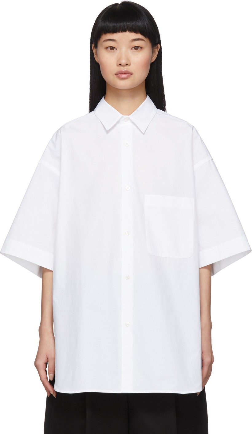 Studio Nicholson White Oversized Rocha Shirt