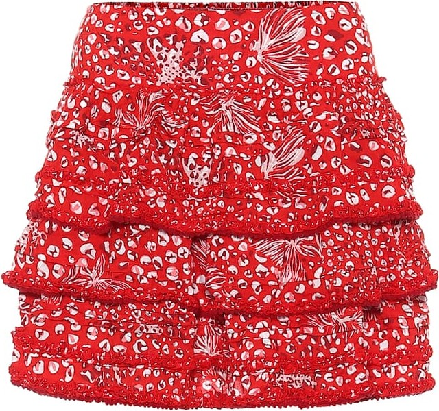 Poupette St Barth Exclusive to Mytheresa – Bibi floral crêpe de chine miniskirt