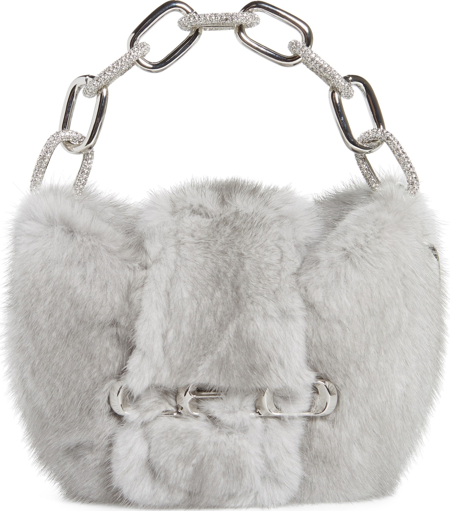Alexander Wang Micro Mini Genuine Mink Fur Clutch